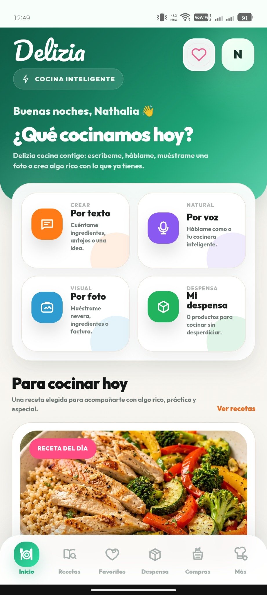 Inicio de Delizia
